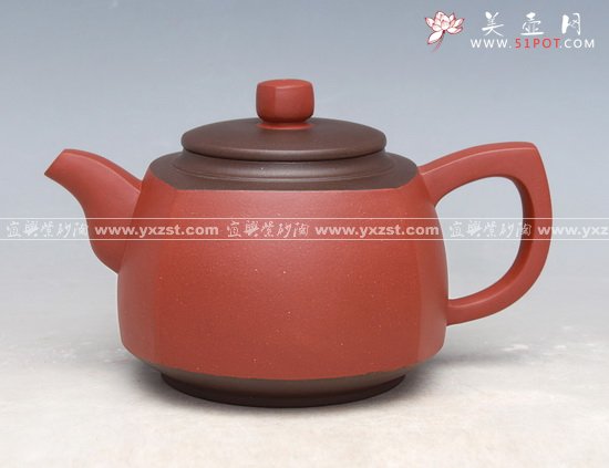 紫砂壶图片：双色方壶1 - 宜兴紫砂壶网