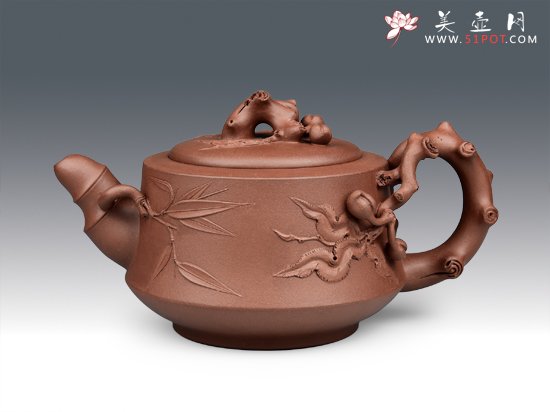 紫砂壶图片：祝寿 - 宜兴紫砂壶网