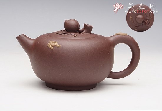 紫砂壶图片：福寿 - 宜兴紫砂壶网