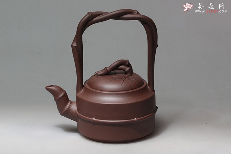 紫砂壶图片：双竹提梁 - 宜兴紫砂壶网