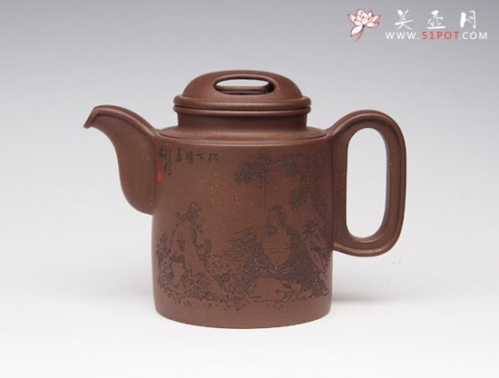 紫砂壶图片：横把洋桶 - 宜兴紫砂壶网