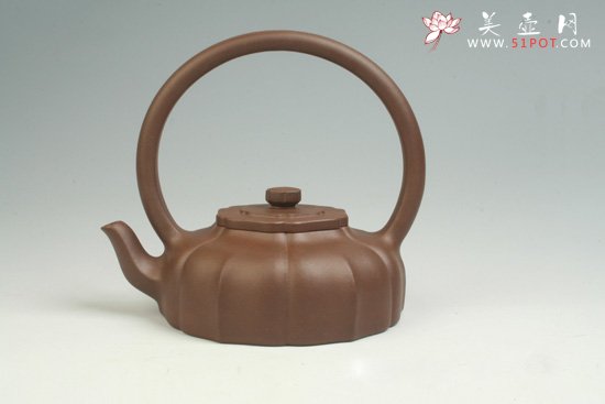 紫砂壶图片：玉兰提梁（封面） - 宜兴紫砂壶网