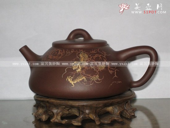 紫砂壶图片：云龙石瓢 - 宜兴紫砂壶网