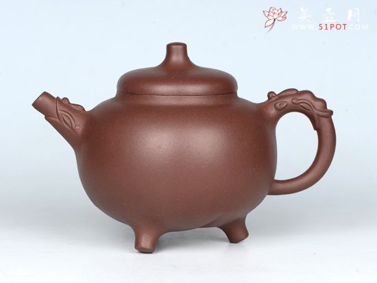 紫砂壶图片：三脚龙壶 - 宜兴紫砂壶网