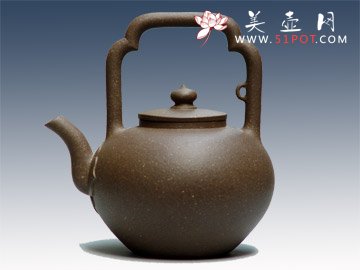 紫砂壶图片：如意提梁 - 宜兴紫砂壶网