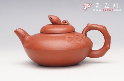紫砂壶图片：朱泥开心 - 宜兴紫砂壶网