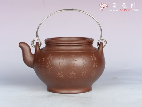 紫砂壶图片：蛋包提梁 - 宜兴紫砂壶网