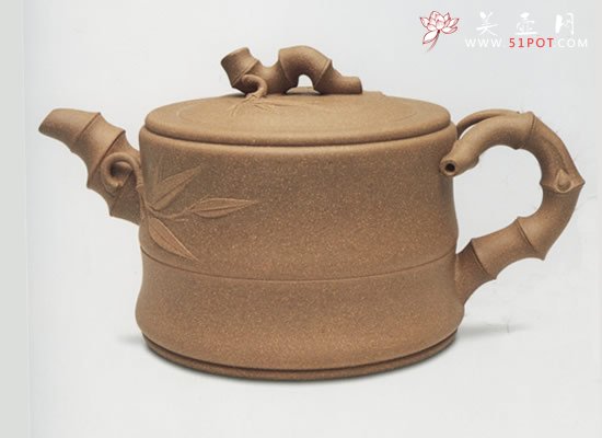 紫砂壶图片：竹段壶 - 宜兴紫砂壶网