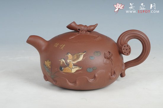 紫砂壶图片：荷塘月色 - 宜兴紫砂壶网