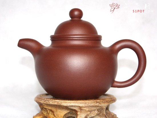 紫砂壶图片：底槽青 得球壶 - 宜兴紫砂壶网