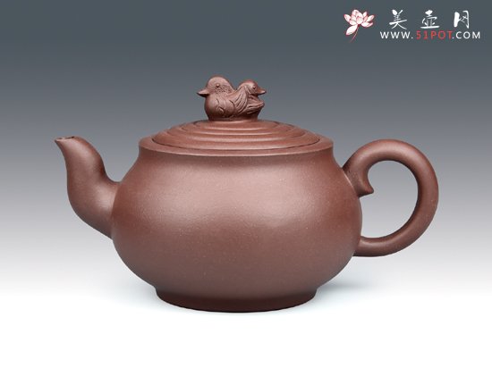 紫砂壶图片：鸳鸯戏水 - 宜兴紫砂壶网