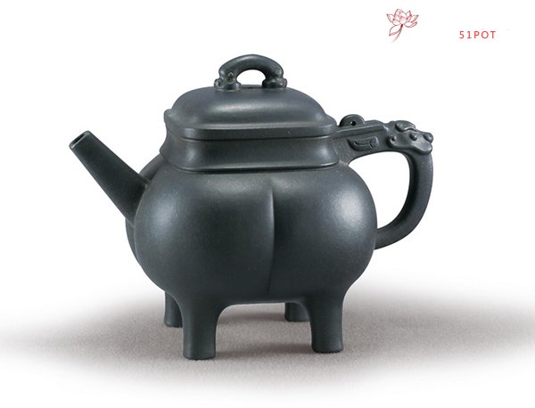 紫砂壶图片：四脚鼎 - 宜兴紫砂壶网