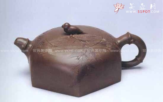 紫砂壶图片：月下潇湘壶 - 宜兴紫砂壶网