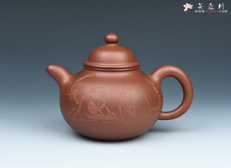 紫砂壶图片：谈氏掇球 - 宜兴紫砂壶网