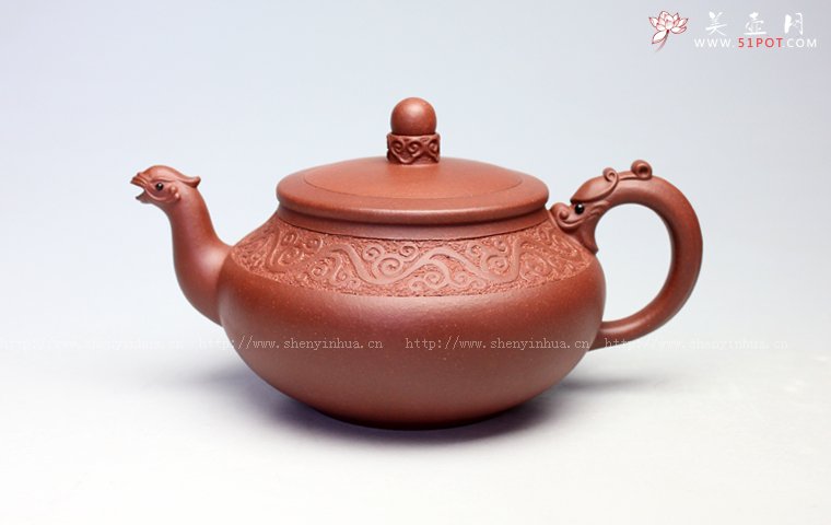紫砂壶图片：龙凤呈祥壶 - 宜兴紫砂壶网