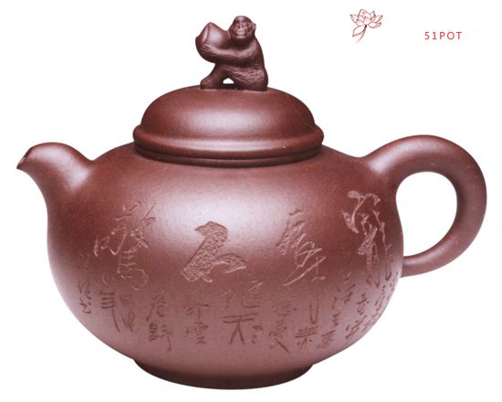 紫砂壶图片：猴缘壶 - 宜兴紫砂壶网