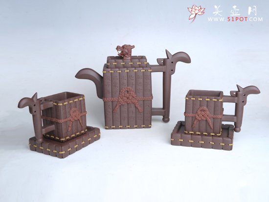 紫砂壶图片：兵势篇――第五篇  泥料：紫泥  ... - 宜兴紫砂壶网