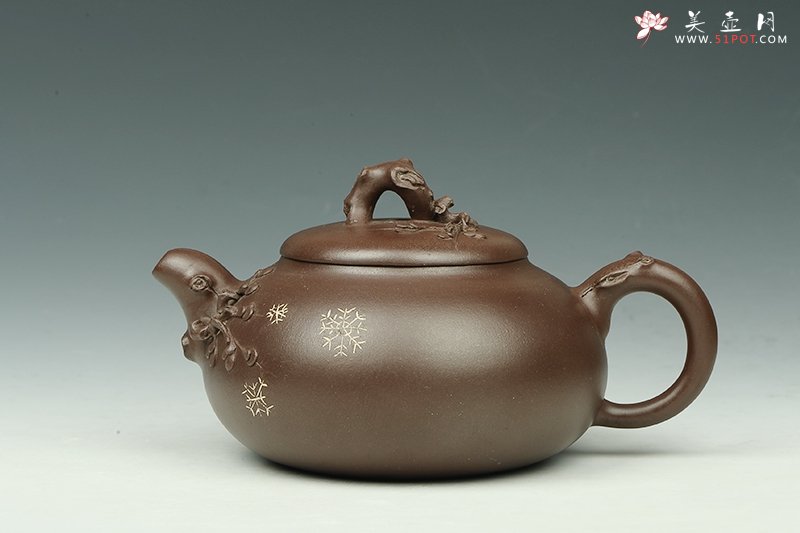 紫砂壶图片：凌梅壶 - 宜兴紫砂壶网