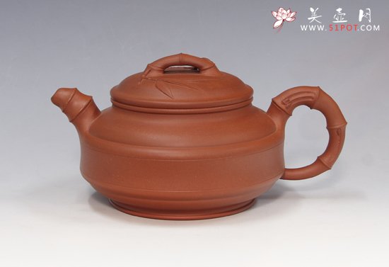 紫砂壶图片：双线竹鼓 - 宜兴紫砂壶网