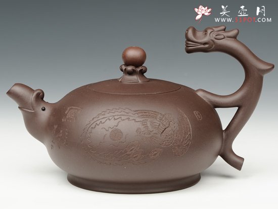 紫砂壶图片：龙戏珠 - 宜兴紫砂壶网