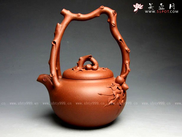 紫砂壶图片：东坡提梁 - 宜兴紫砂壶网