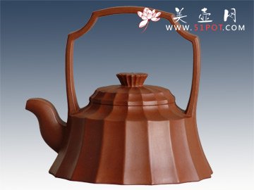 紫砂壶图片：百灵提梁 - 宜兴紫砂壶网