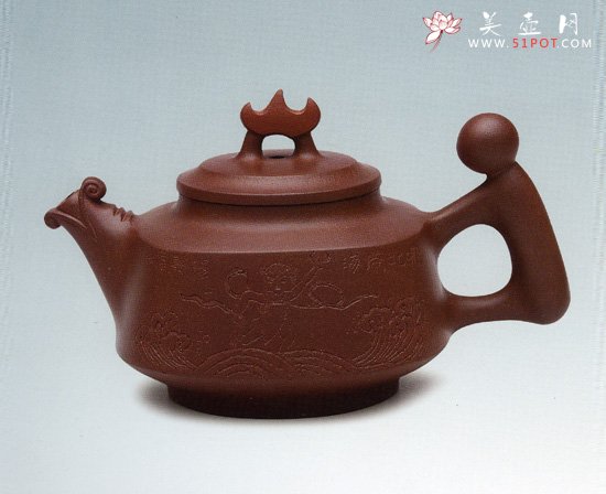 紫砂壶图片：哪吒闹海壶 - 宜兴紫砂壶网