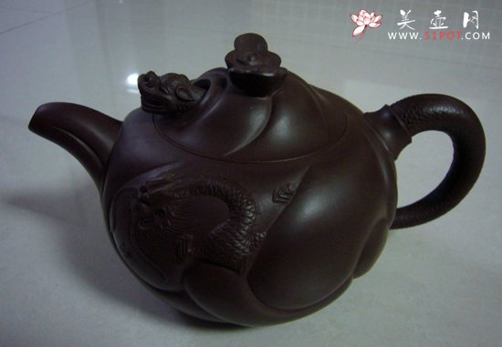 紫砂壶图片：鱼化龙 - 宜兴紫砂壶网