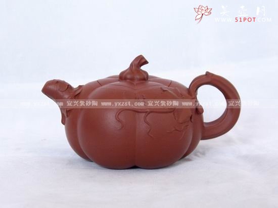 紫砂壶图片：南瓜 - 宜兴紫砂壶网