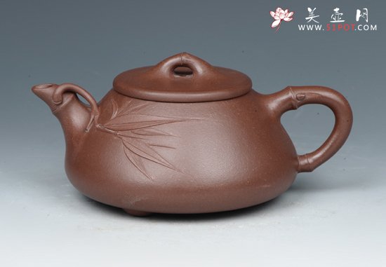 紫砂壶图片：竹叶石瓢 - 宜兴紫砂壶网