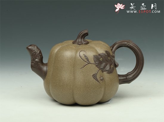 紫砂壶图片：南瓜壶 - 宜兴紫砂壶网