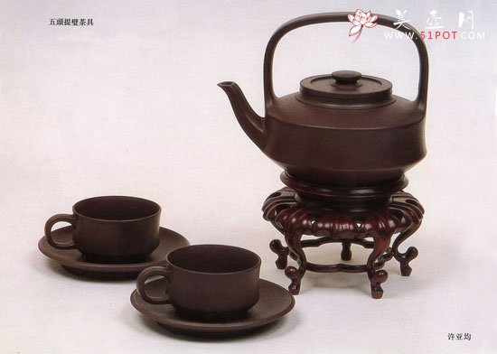 紫砂壶图片：提壁套具 - 宜兴紫砂壶网