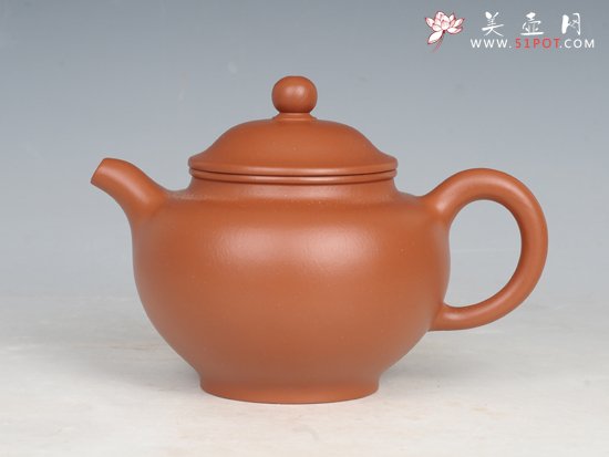 紫砂壶图片：朱泥全手工掇只 - 宜兴紫砂壶网