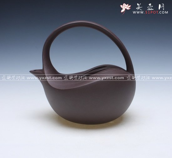 紫砂壶图片：提梁太极 - 宜兴紫砂壶网