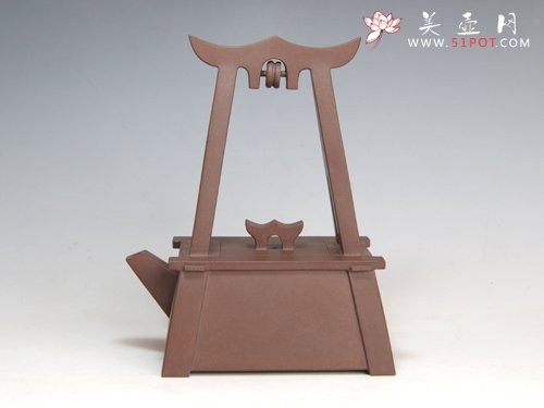紫砂壶图片：古井提梁壶 - 宜兴紫砂壶网