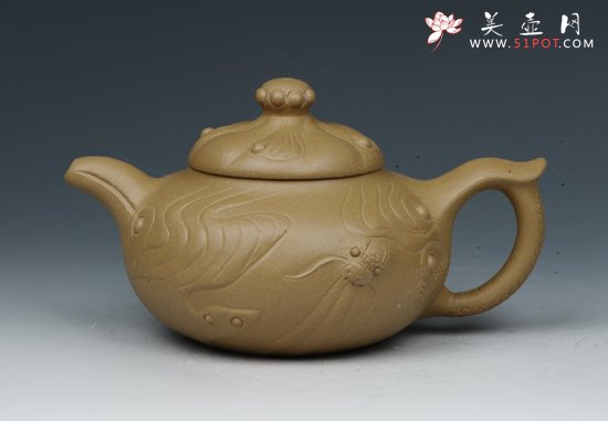 紫砂壶图片：游龙仿古壶 - 宜兴紫砂壶网