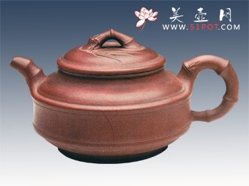 紫砂壶图片：双线竹鼓 - 宜兴紫砂壶网