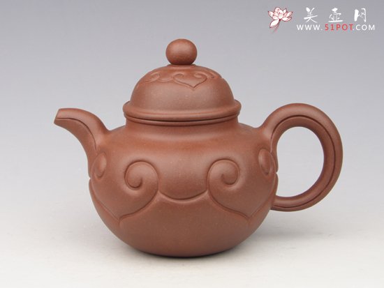 紫砂壶图片：掇球如意 - 宜兴紫砂壶网