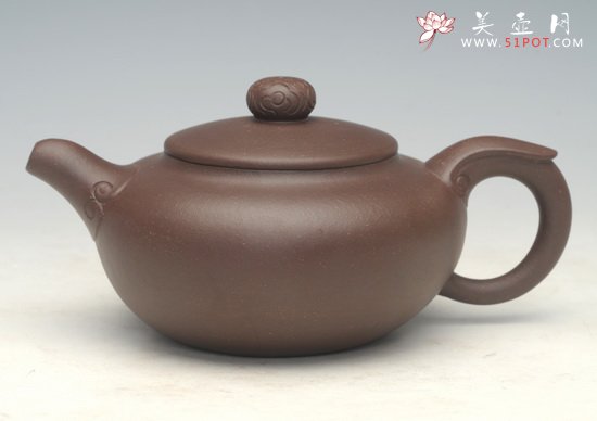 紫砂壶图片：放封底云如意 - 宜兴紫砂壶网