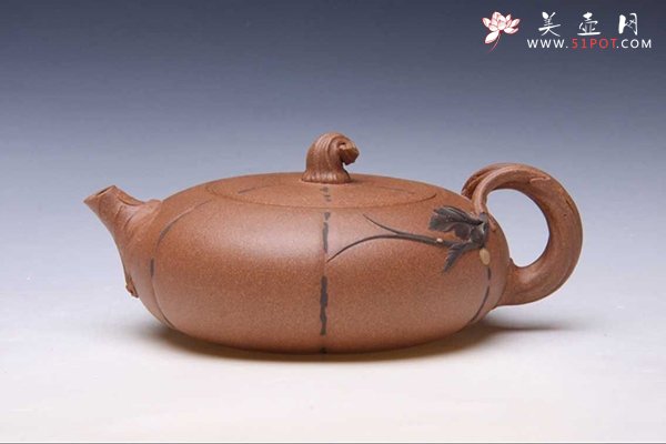 紫砂壶图片：巧色南瓜 - 宜兴紫砂壶网
