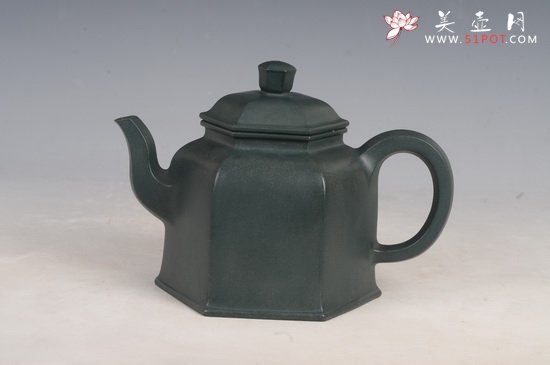 紫砂壶图片：六方钟壶 - 宜兴紫砂壶网