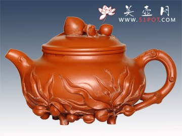 紫砂壶图片：千年圣桃 - 宜兴紫砂壶网