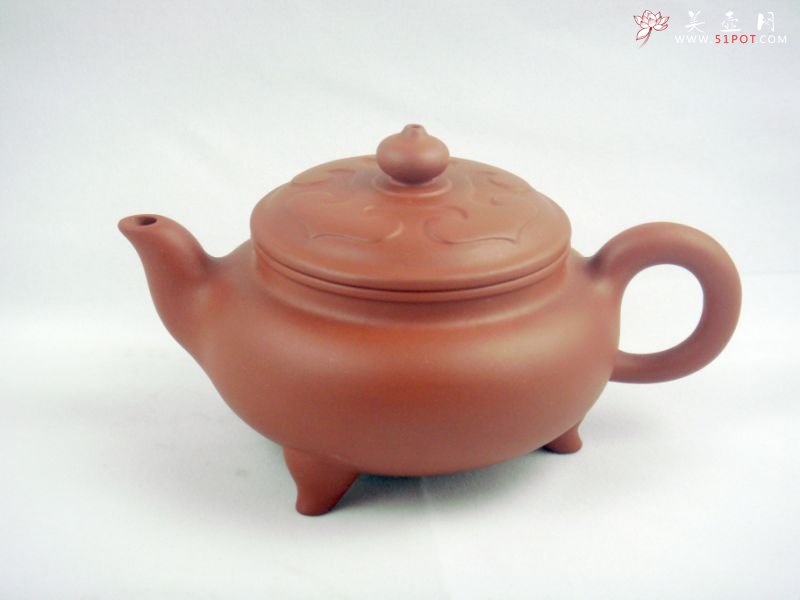 紫砂壶图片：高脚如意(红清泥)280CC - 宜兴紫砂壶网