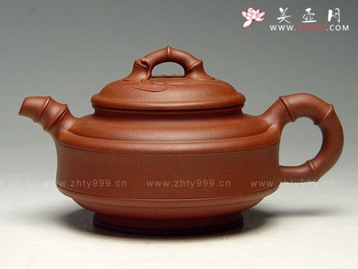 紫砂壶图片：中双线竹鼓 - 宜兴紫砂壶网