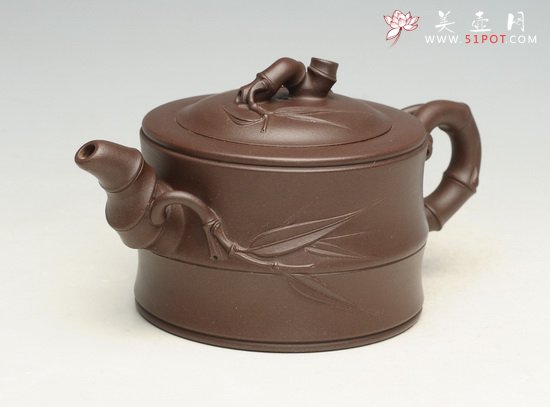 紫砂壶图片：竹段4  260cc - 宜兴紫砂壶网