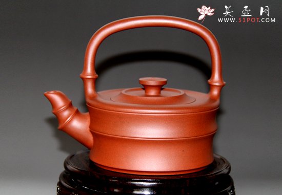 紫砂壶图片：竹节提梁 - 宜兴紫砂壶网