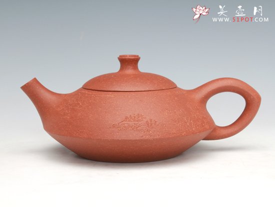 紫砂壶图片：曲壶（降坡泥） - 宜兴紫砂壶网
