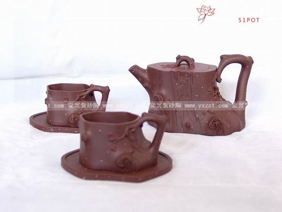 紫砂壶图片：雪梅茶具 - 宜兴紫砂壶网