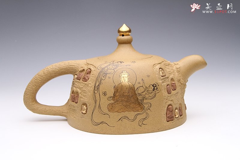 紫砂壶图片：大佛敦煌 - 宜兴紫砂壶网