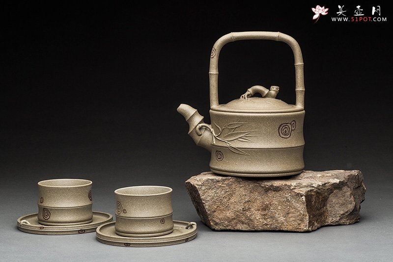 紫砂壶图片：湘妃竹段 - 宜兴紫砂壶网